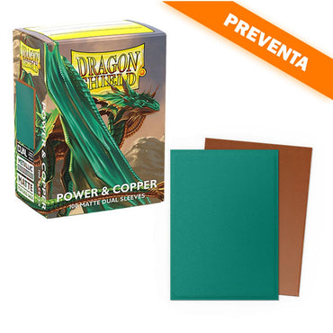 Dragon Shield: Power & Copper Matte Dual Sleeves (Standard Size) PREVENTA