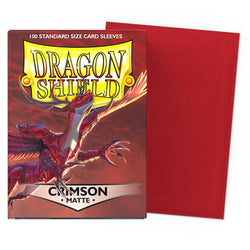 Dragon Shield: Crimson Matte Sleeves (Standard Size)