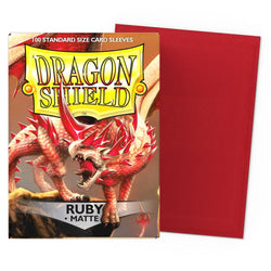 Dragon Shield: Ruby Matte Sleeves (Standard Size)