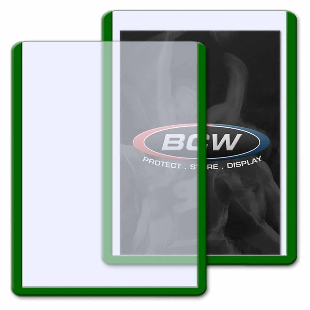 BCW: 3x4 Topload Card Holder Green Border