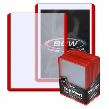 BCW: 3x4 Topload Card Holder Red Border