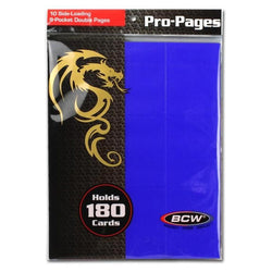 BCW: Side Loading 9 Pocket Pro Pages Blue
