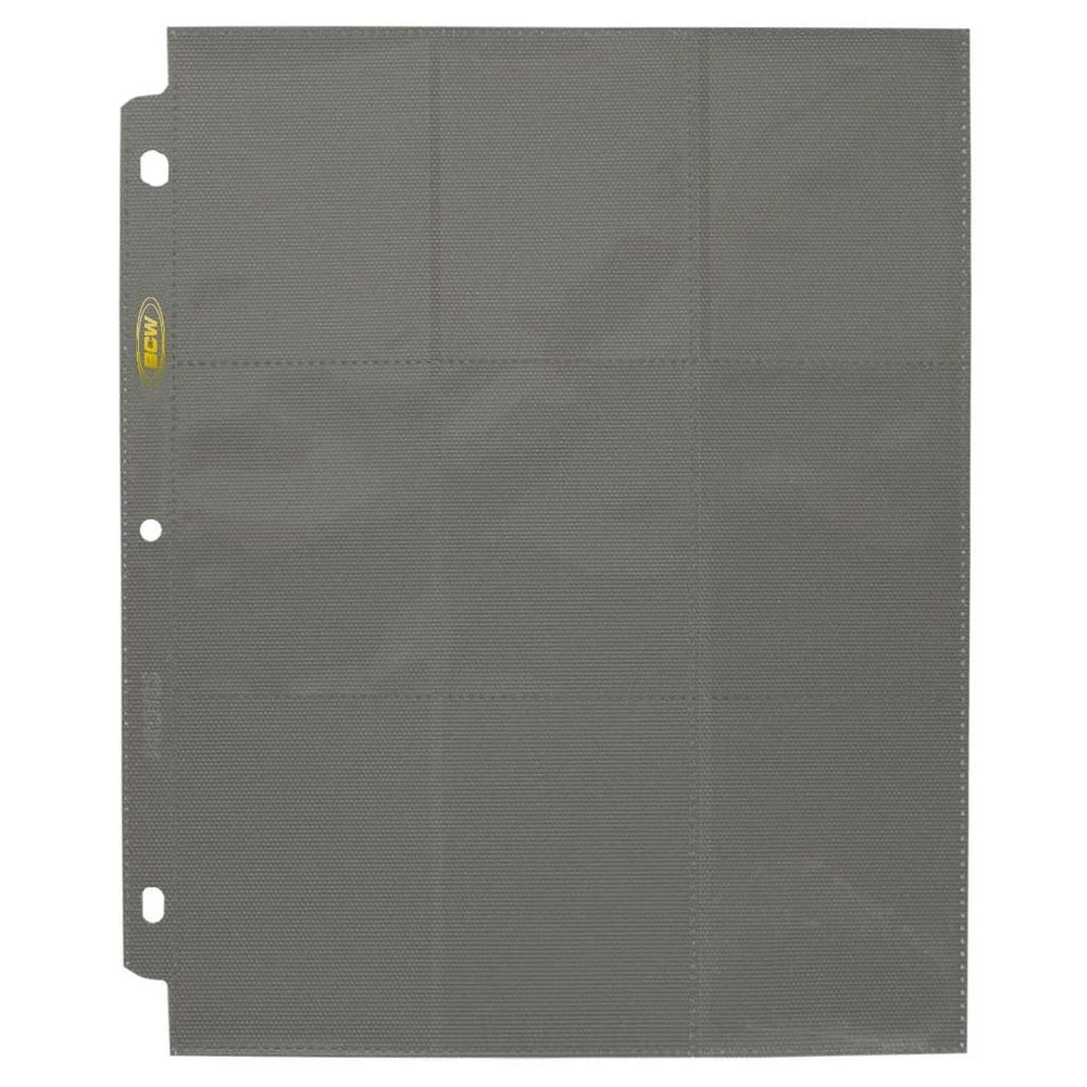 BCW: Side Loading 9 Pocket Pro Pages Gray