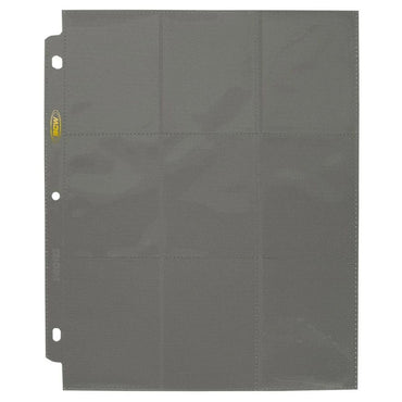 BCW: Side Loading 9 Pocket Pro Pages Gray