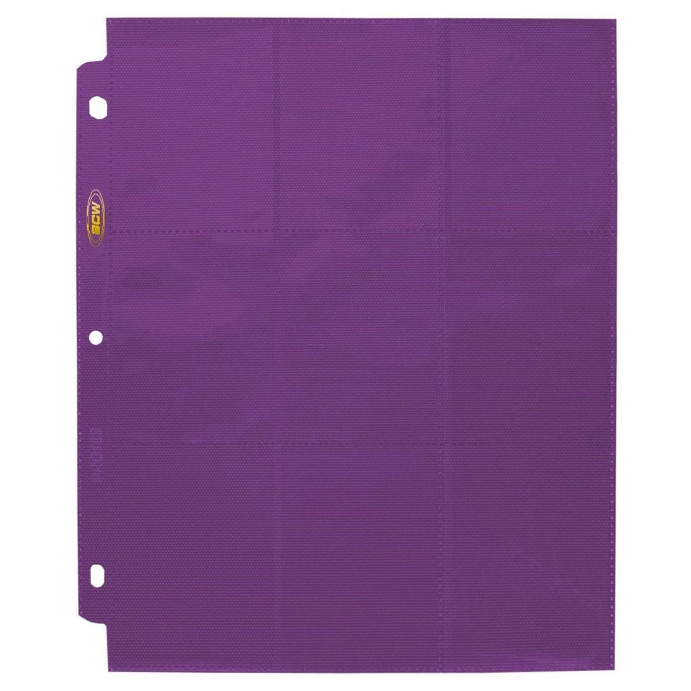 BCW: Side Loading 9 Pocket Pro Pages Purple