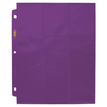 BCW: Side Loading 9 Pocket Pro Pages Purple