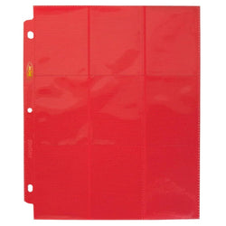BCW: Side Loading 9 Pocket Pro Pages Red