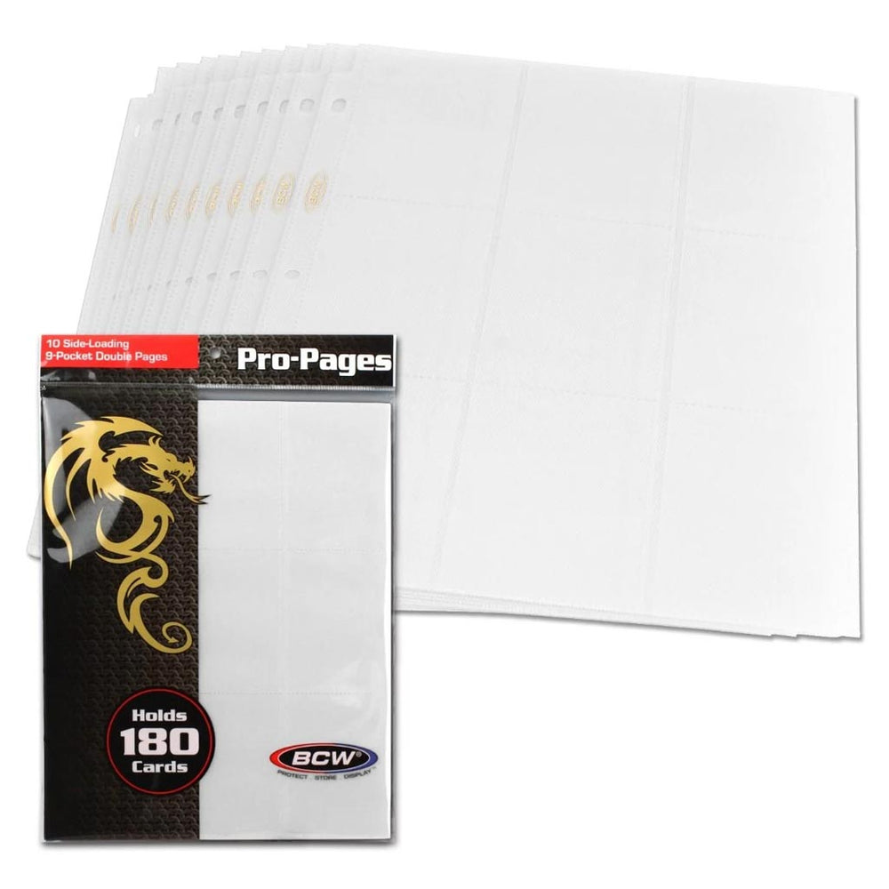 BCW: Side Loading 9 Pocket Pro Pages White