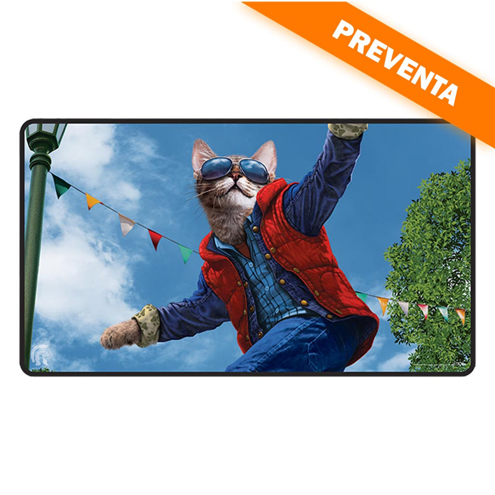 Ultra PRO: Legion Supplies: Movie Cats: Cat To The Future Black Stitched Playmat PREVENTA