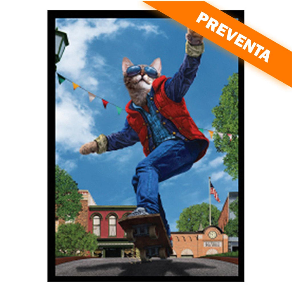 Ultra PRO: Legion Supplies: Movie Cats: Cat To The Future Double Matte White Core Sleeves (Standard Size) (50ct.) PREVENTA