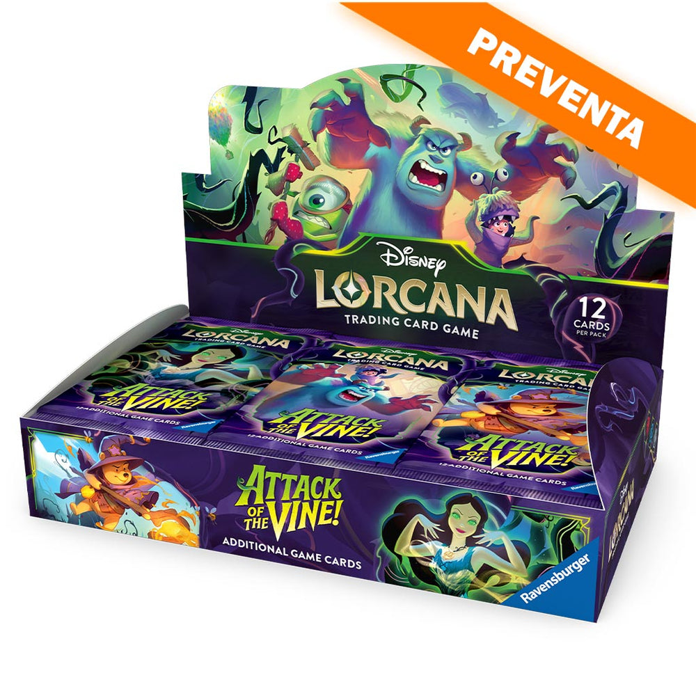 Disney Lorcana Trading Card Game: Attack Of The Vine! Booster Display Box (24ct.) PREVENTA