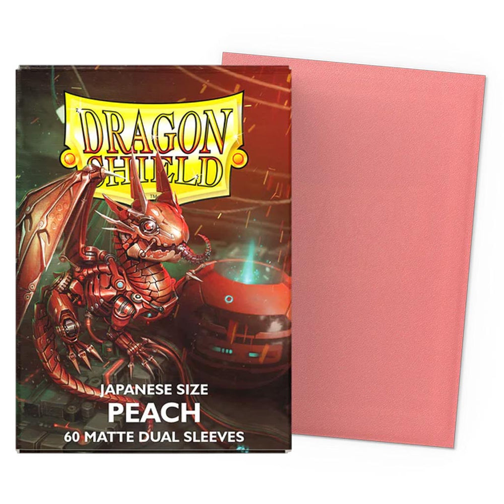Dragon Shield: Peach Matte Dual Sleeves (Japanese Size) (60 ct.)