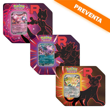 Pokémon TCG: Team Rocket Tin (Set de 3) PREVENTA