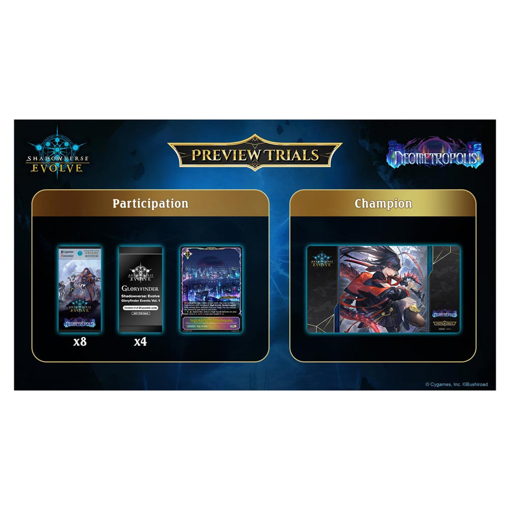 Shadowverse Evolve: Booster Set Neometropolis Preview Trials Kit