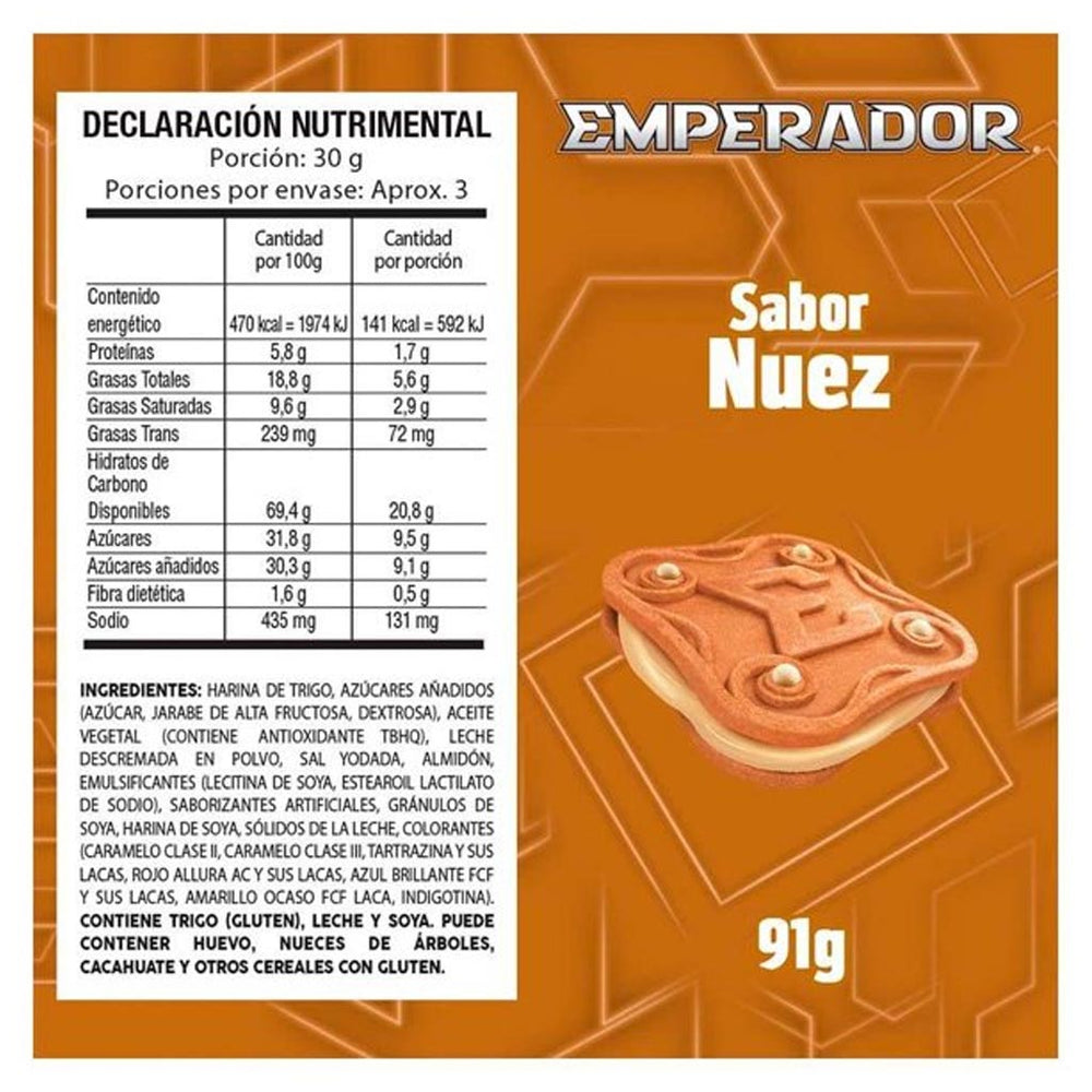 Gamesa: Emperador Sabor a Nuez 91g