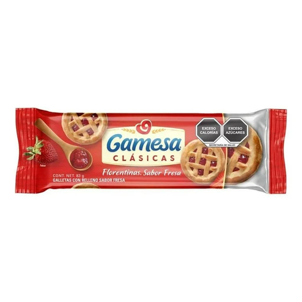 Gamesa: Clásicas Florentinas Sabor Fresa 83g