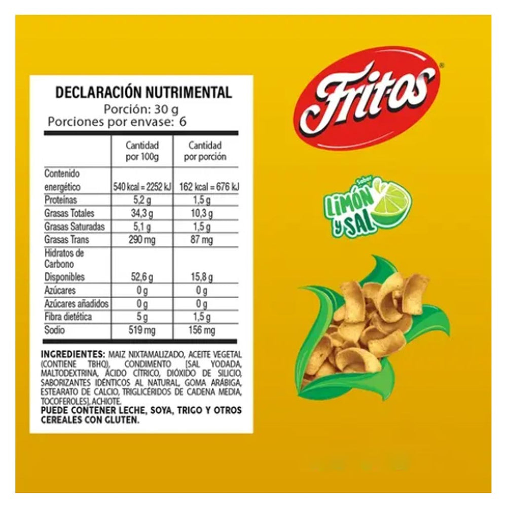 Sabritas: Fritos Limón y Sal 60g