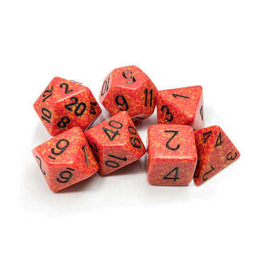 Chessex Speckled Polyhedral Fire 7-Die Set