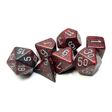 Speckled Silver Volcano Polyhedral 7-Dice Set