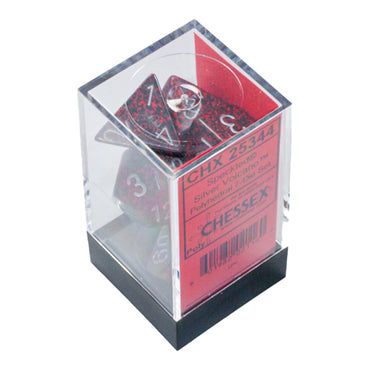 Speckled Silver Volcano Polyhedral 7-Dice Set