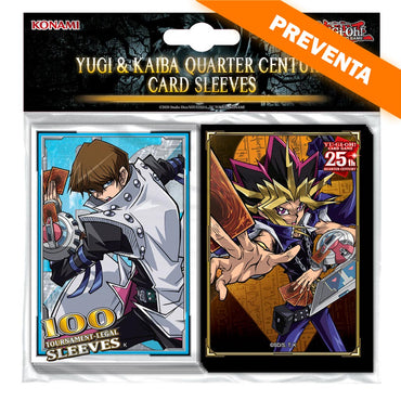 Yugi & Kaiba Quarter Century Card Sleeves Pack 100ct. PREVENTA