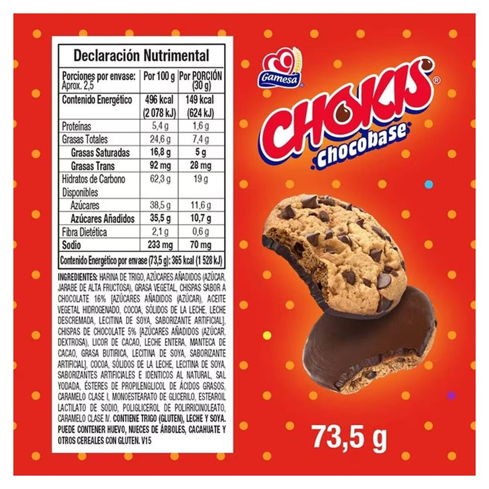 Gamesa: Chokis Chocobase 73.5g