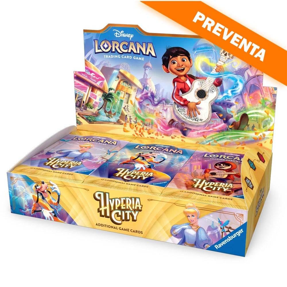 Disney Lorcana Trading Card Game: Hyperia City Booster Display PREVENTA