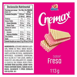 Gamesa: Cremax Sabor Fresa 113g