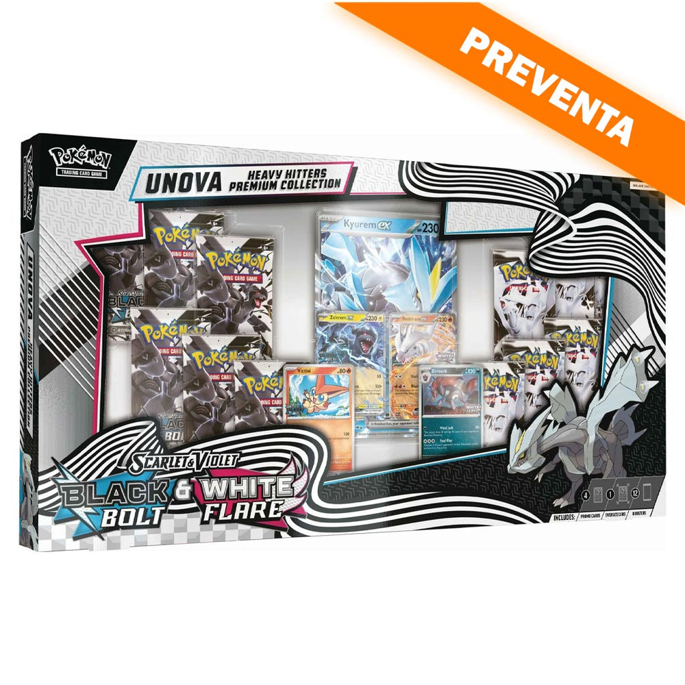 Pokémon TCG: Sword & Shield: Black Bolt & White Flare Unova Heavy Hitter Premium Collection PREVENTA