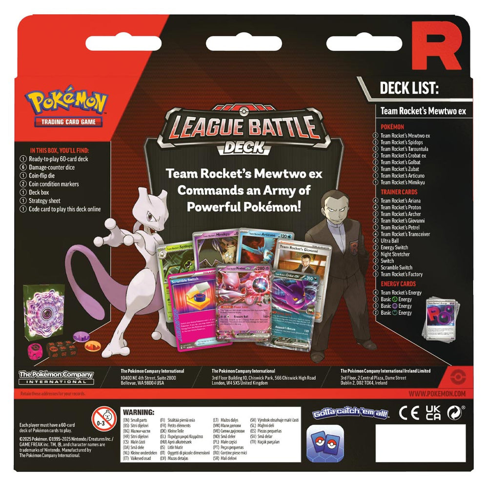 Pokémon TCG: Team Rocket’s Mewtwo ex League Battle Deck