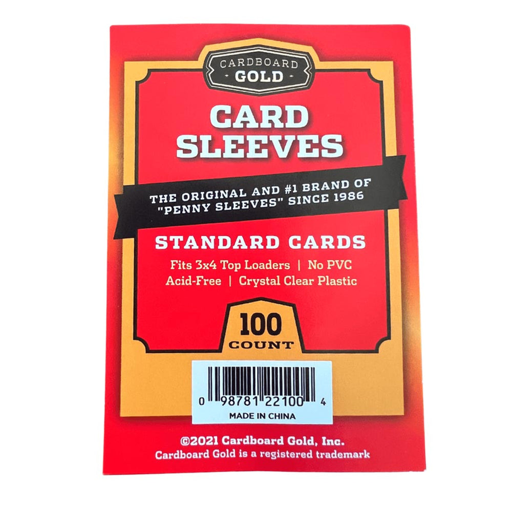 Cardboard Gold: Soft Card Sleeves For Standard Cards Fits 3x4 Top Loaders 100ct