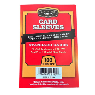 Cardboard Gold: Soft Card Sleeves For Standard Cards Fits 3x4 Top Loaders 100ct