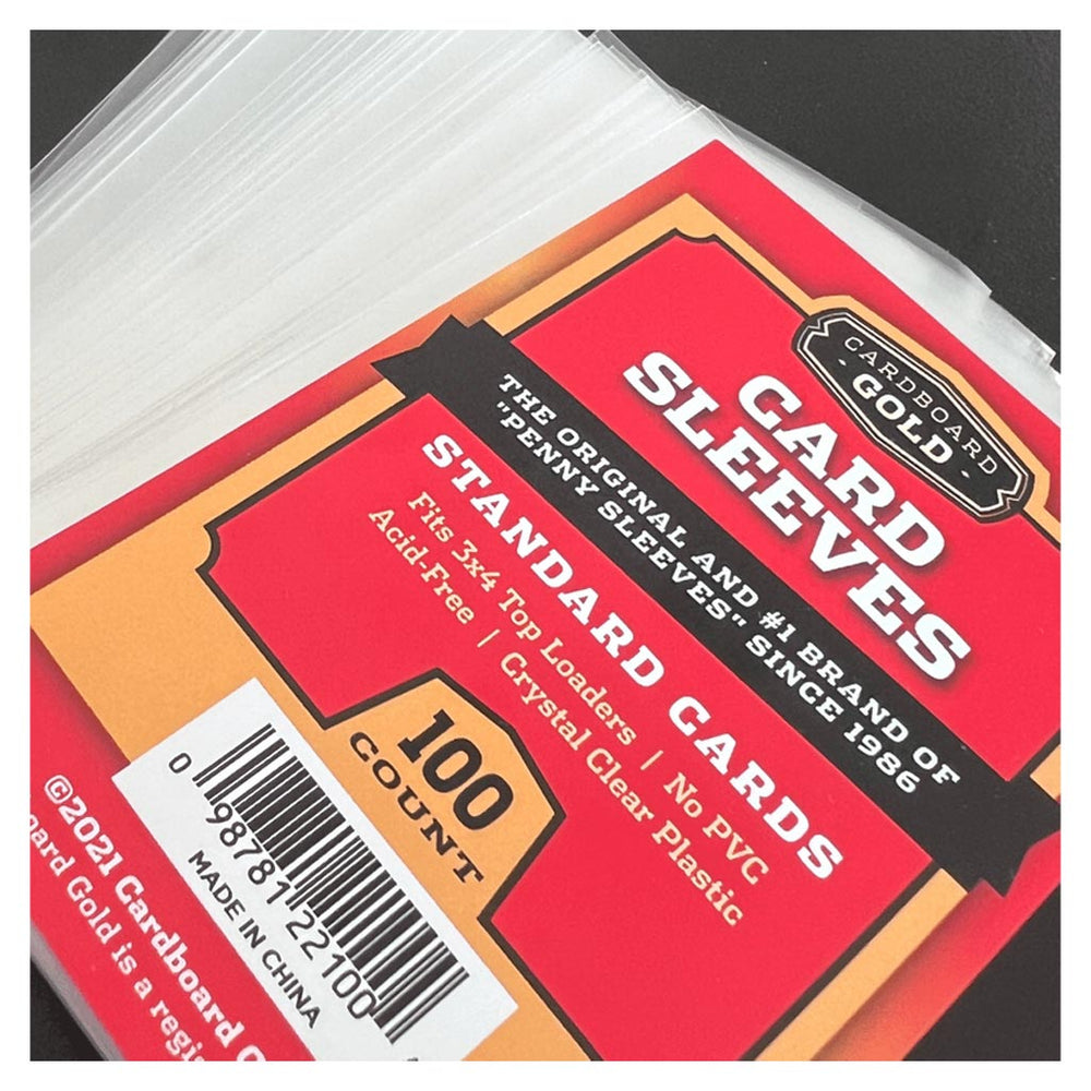 Cardboard Gold: Soft Card Sleeves For Standard Cards Fits 3x4 Top Loaders 100ct