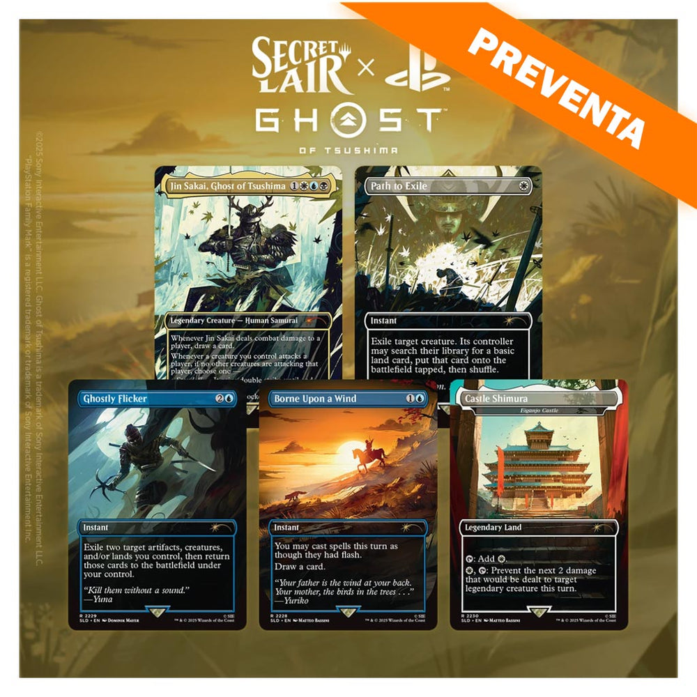 Magic: The Gathering: Secret Lair: The PlayStation Superdrop Secret Lair x Ghost of Tsushima PREVENTA