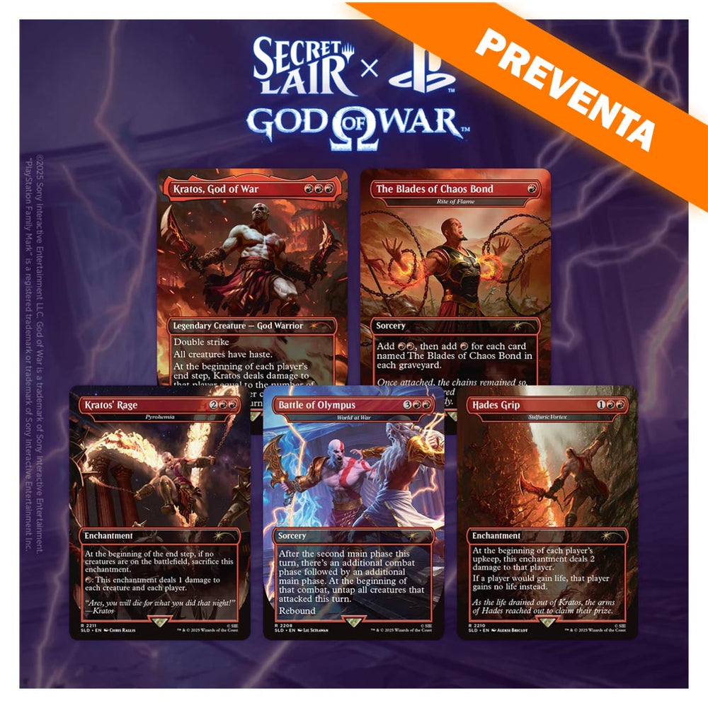 Magic: The Gathering: Secret Lair: The PlayStation Superdrop Secret Lair x God of War: Greek PREVENTA