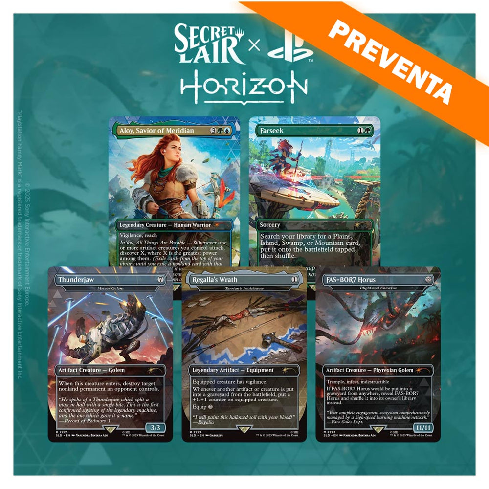 Magic: The Gathering: Secret Lair: The PlayStation Superdrop Secret Lair x Horizon: Into the Forbidden West PREVENTA