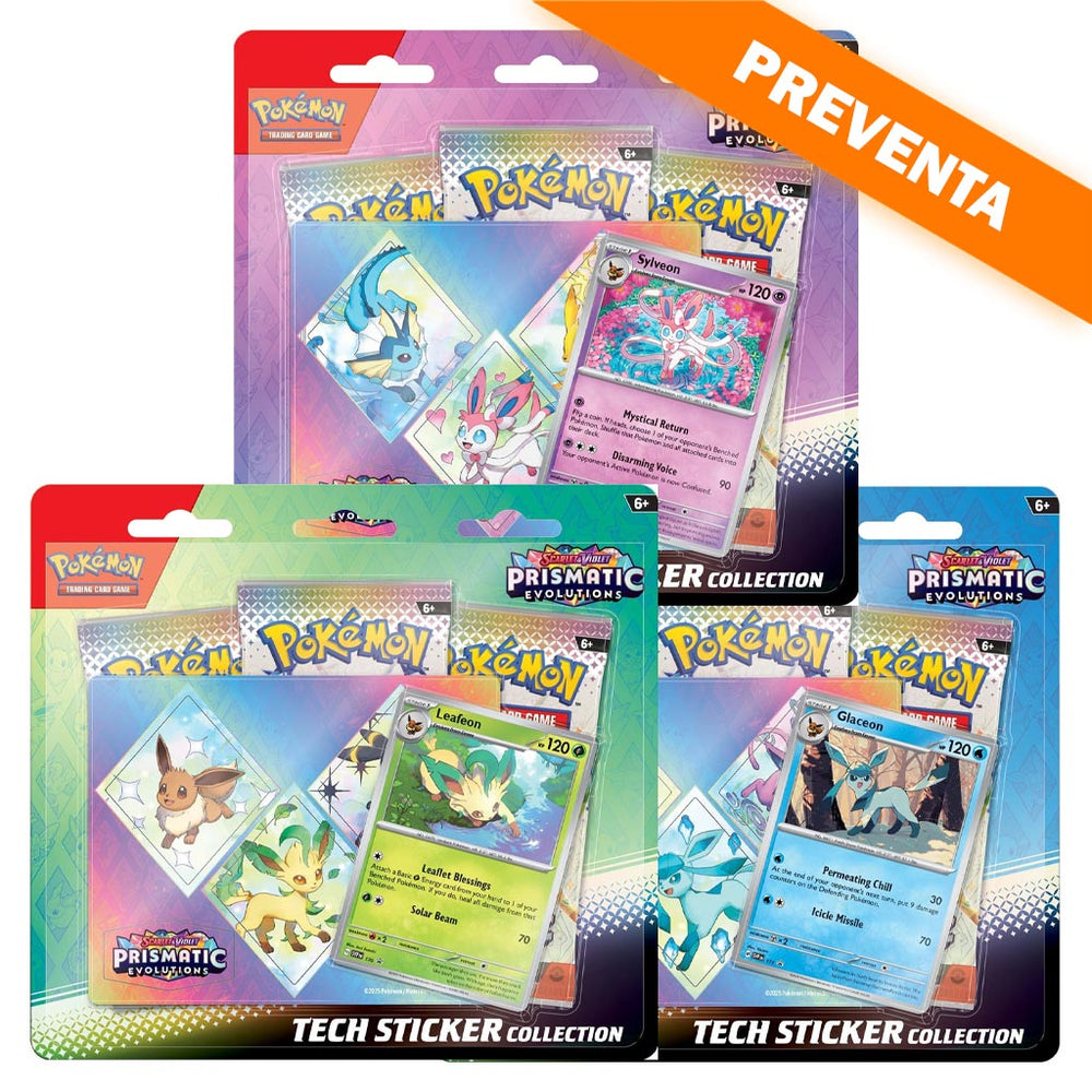 Scarlet & Violet 8.5 - Prismatic Evolutions - Tech Sticker Collection (TERCIA) PREVENTA