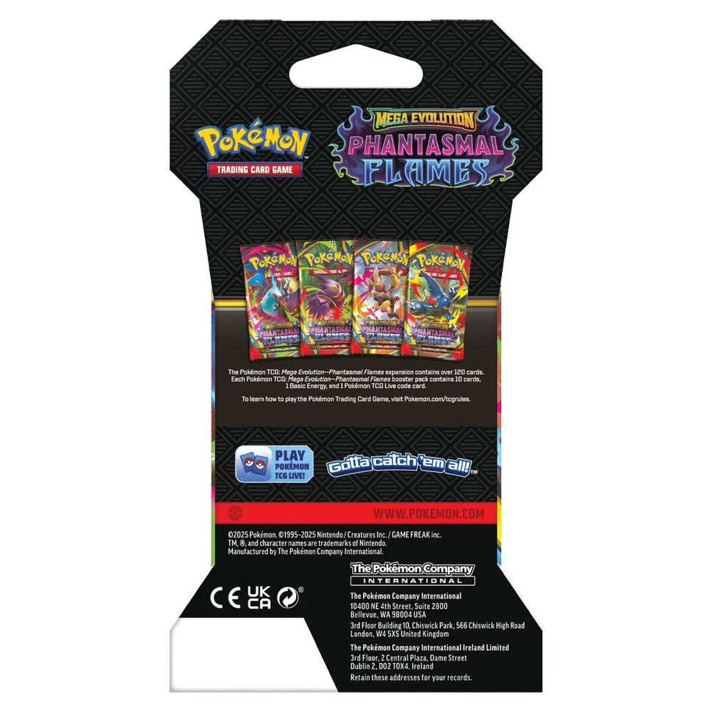 Pokémon TCG: Mega Evolution: Phantasmal Flames Sleeved Booster Pack 1ct. (ESPAÑOL)