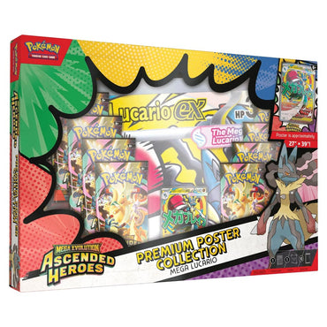 Pokémon TCG: Mega Evolution: Ascended Heroes Premium Poster Collection (Mega Lucario ex)
