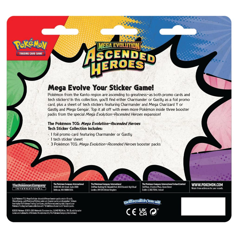 Pokémon TCG: Mega Evolution: Ascended Heroes Tech Sticker Collection (Gastly)