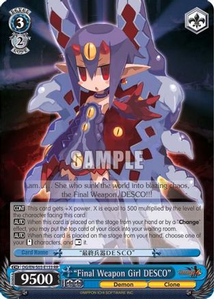 "Final Weapon Girl DESCO" (DG/EN-S03-E133 RR) [Disgaea]