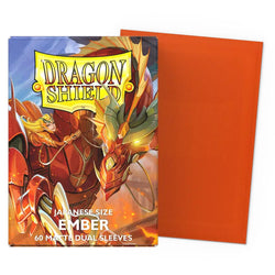 Dragon Shield: Sleeves: Ember Matte Dual Sleeves (Japanese Size) (60 ct.)