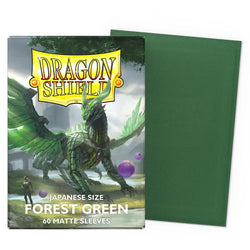 Dragon Shield: Sleeves: Forest Green Matte Sleeves (Japanese Size) (60 ct.)