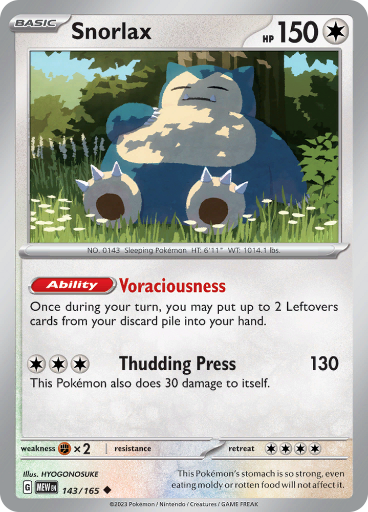 Snorlax (143/165) [Scarlet & Violet 151]