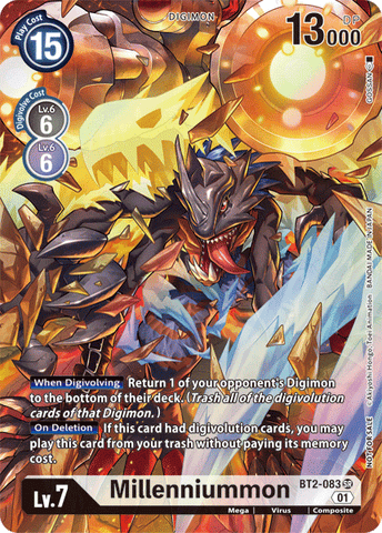 Millenniummon [BT2-083] (1-Year Anniversary Box Topper) [Promotional Cards]