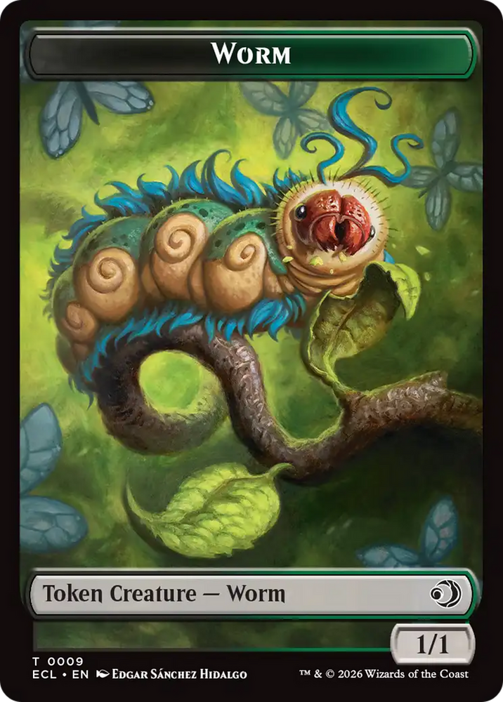 Merfolk // Worm Double-Sided Token [Lorwyn Eclipsed Tokens]
