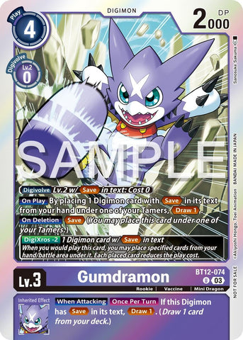 Gumdramon [BT12-074] (Official Tournament Vol.13 Winner Pack) [Across Time Promos]