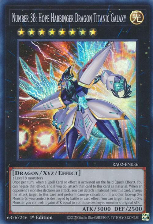 Number 38: Hope Harbinger Dragon Titanic Galaxy [RA02-EN036] Super Rare