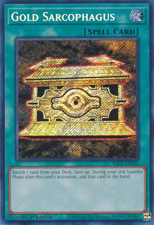 Gold Sarcophagus (Secret Rare) [RA02-EN052] Secret Rare