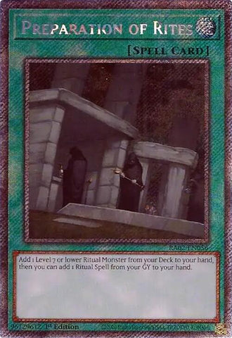 Preparation of Rites (Platinum Secret Rare) [RA02-EN056] Platinum Secret Rare